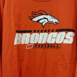 3xl long sleeve orange Broncos t-shirt
